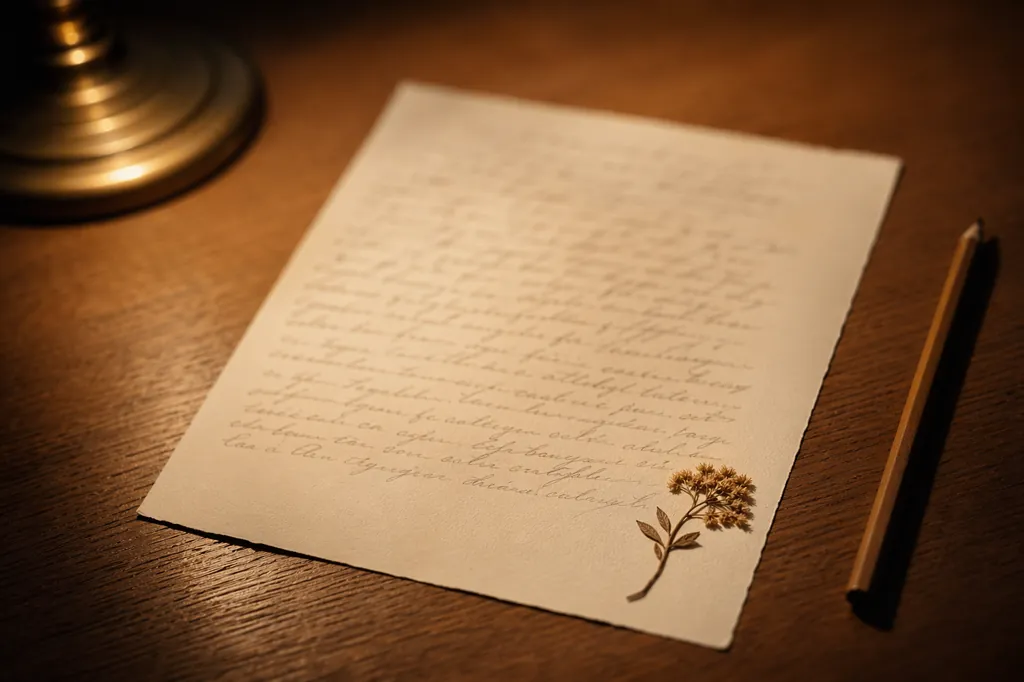 A handwritten pencil letter — speaking to yourself in a new voice