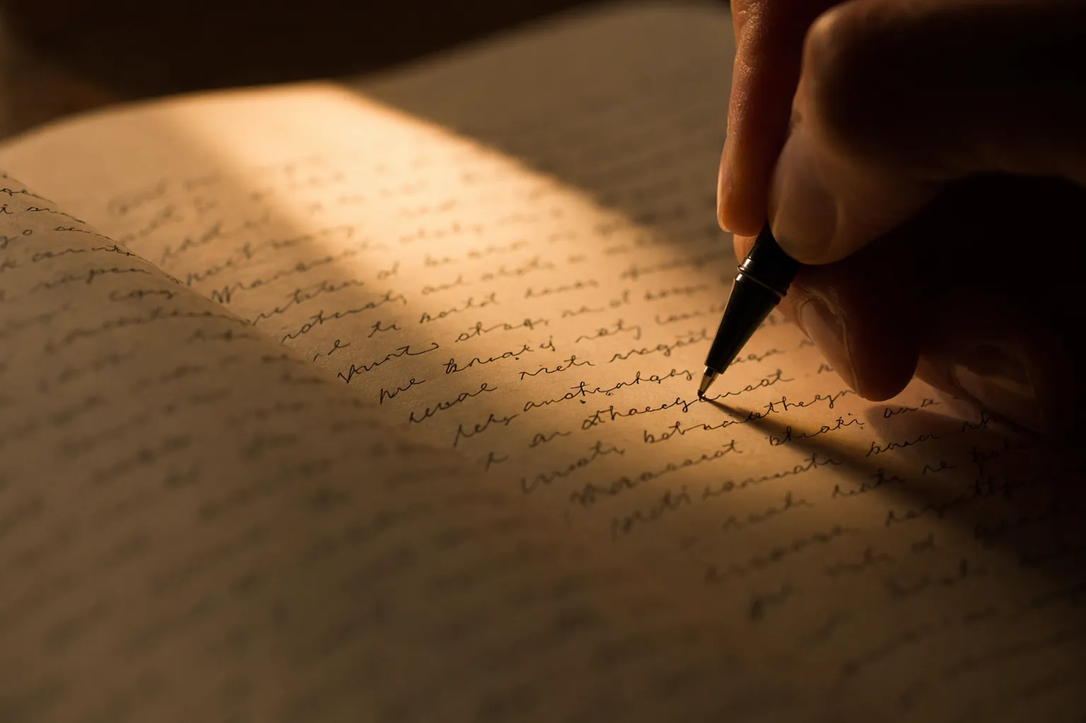 An open notebook for writing the next step