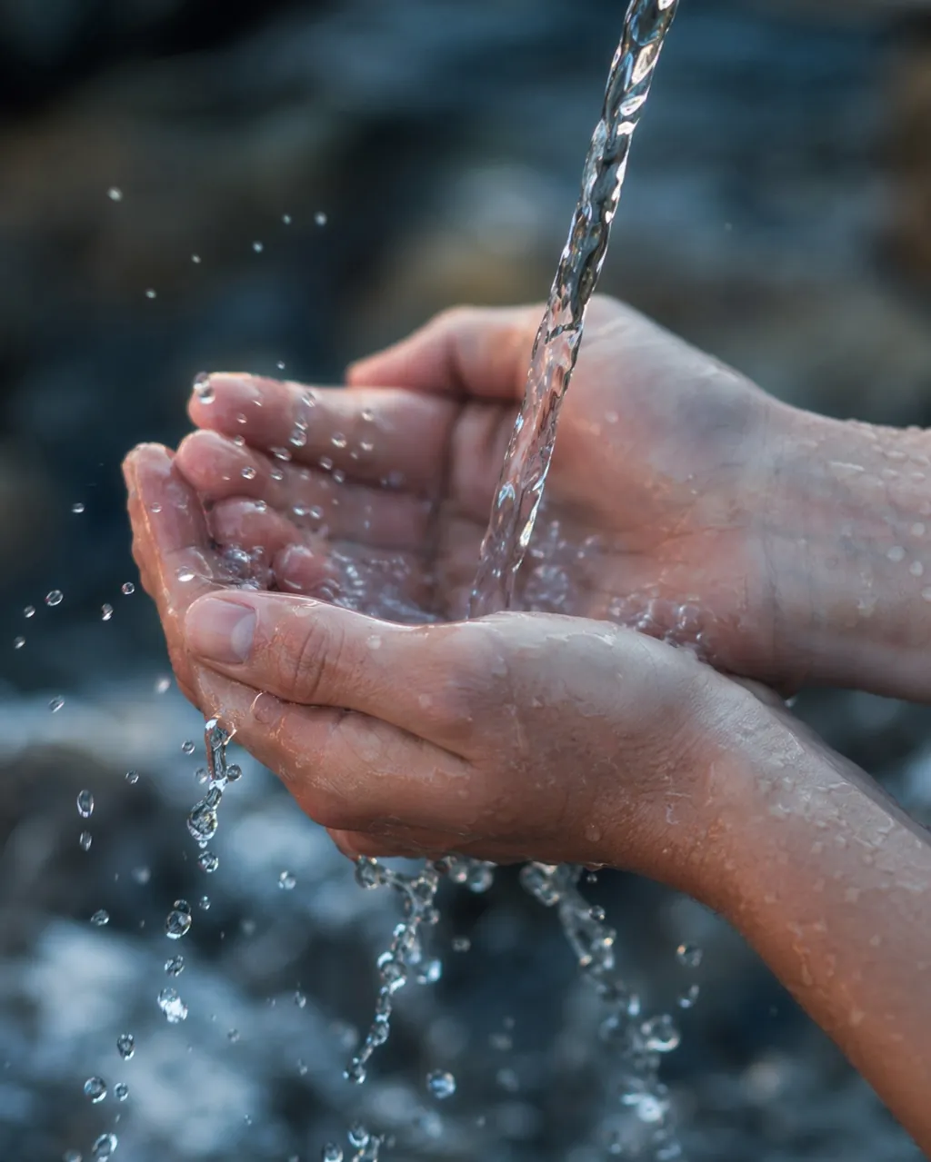 Manos bajo agua fría, técnica de anclaje durante un ataque de pánico